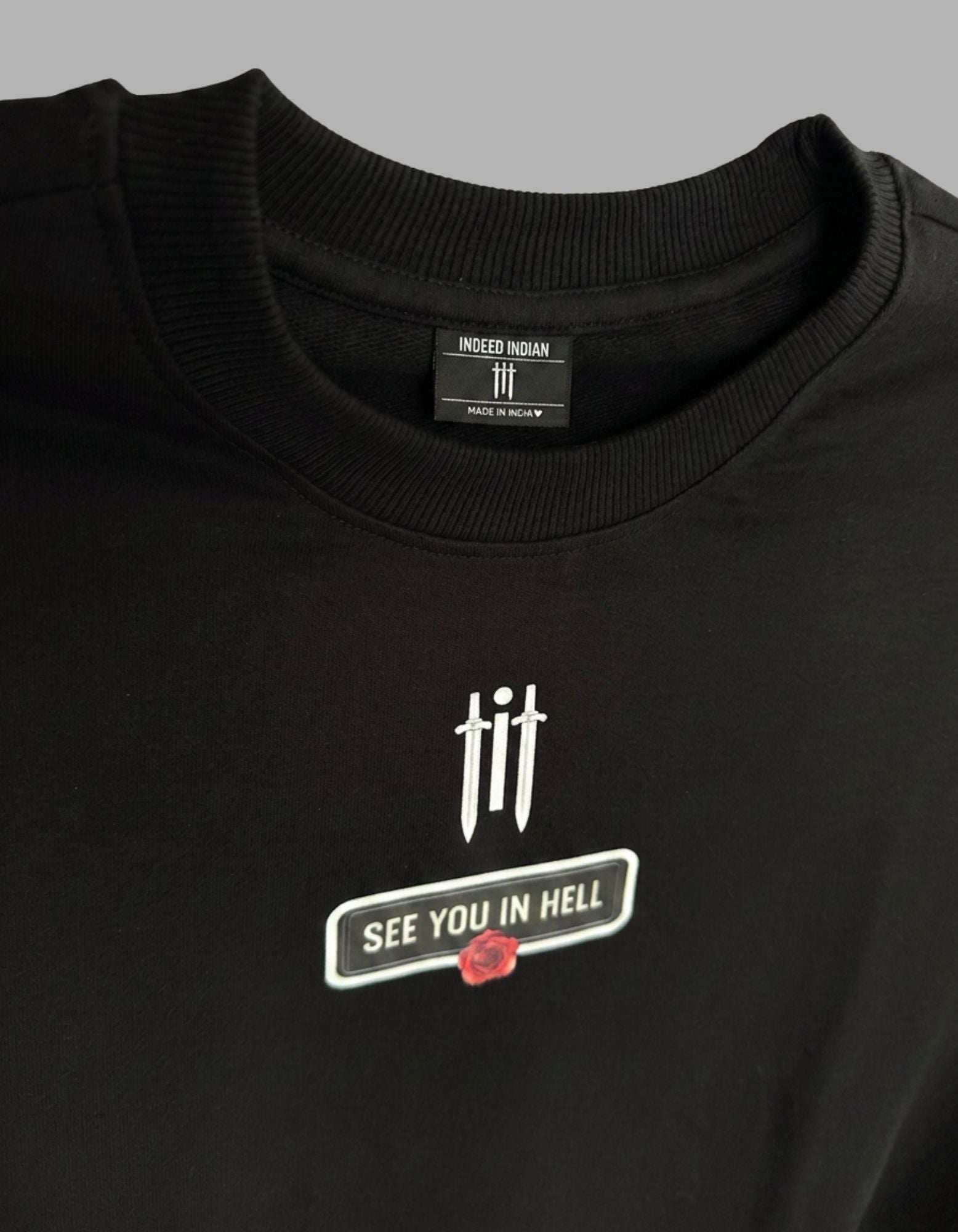 INDEED INDIAN See You In Hell Oversized French Terry T-shirt