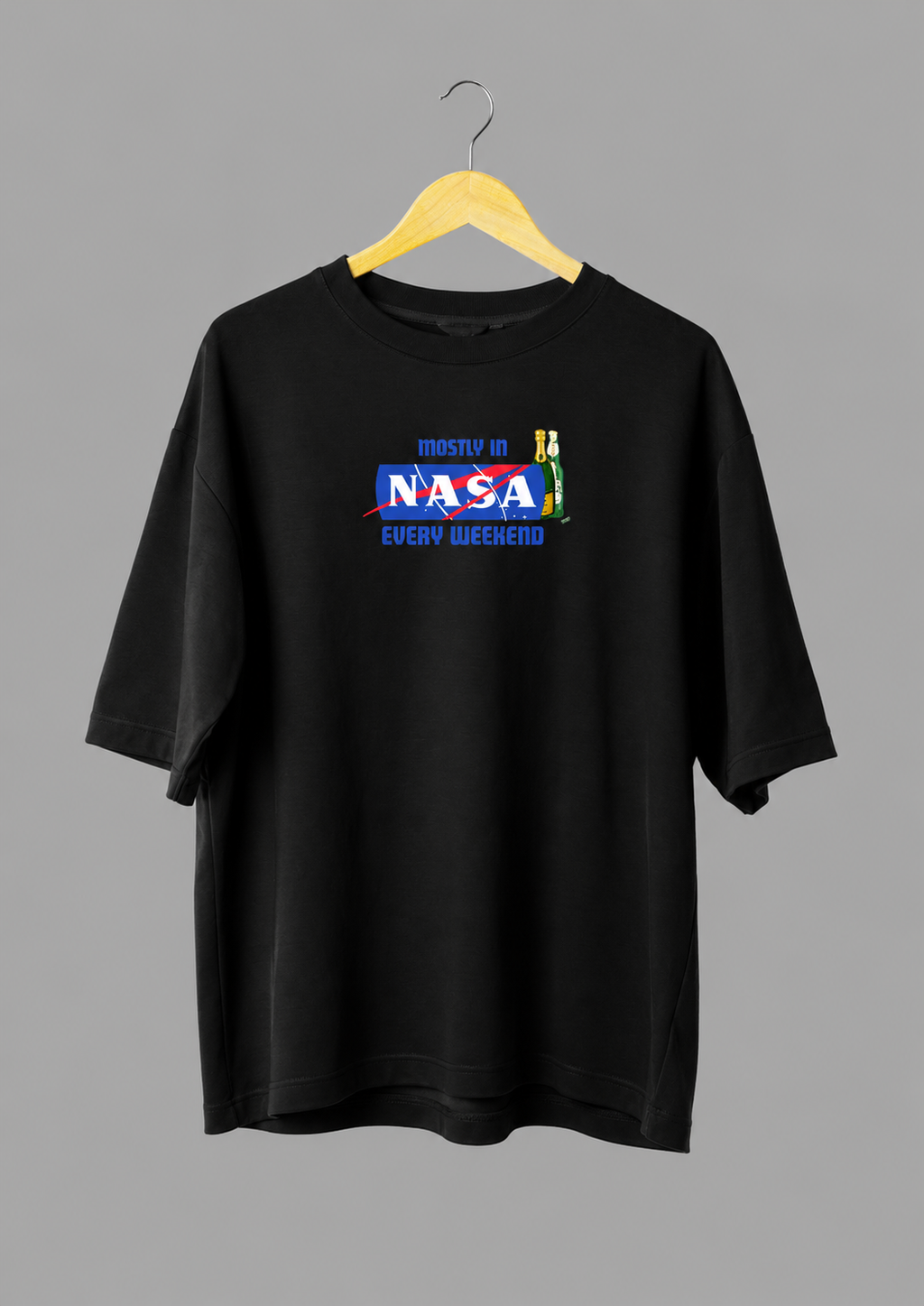 INDEED INDIAN - Mostly In NASA Oversized French Terry T-Shirt