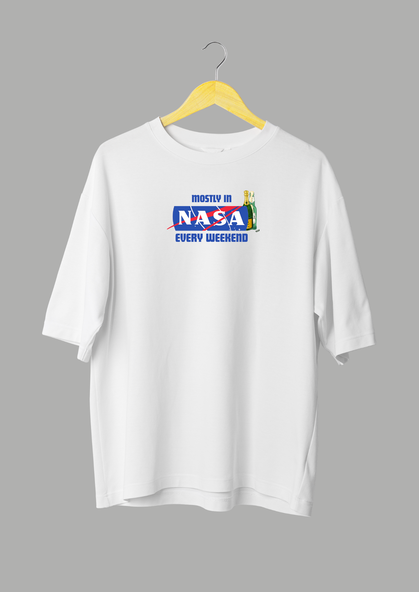 INDEED INDIAN - Mostly In NASA Oversized French Terry T-Shirt