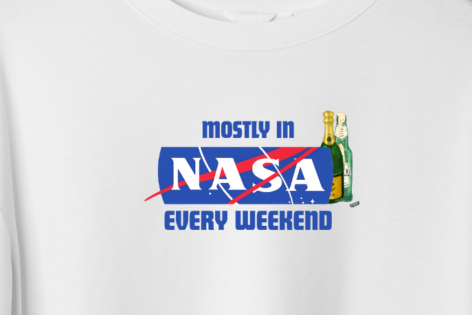 INDEED INDIAN - Mostly In NASA Oversized French Terry T-Shirt