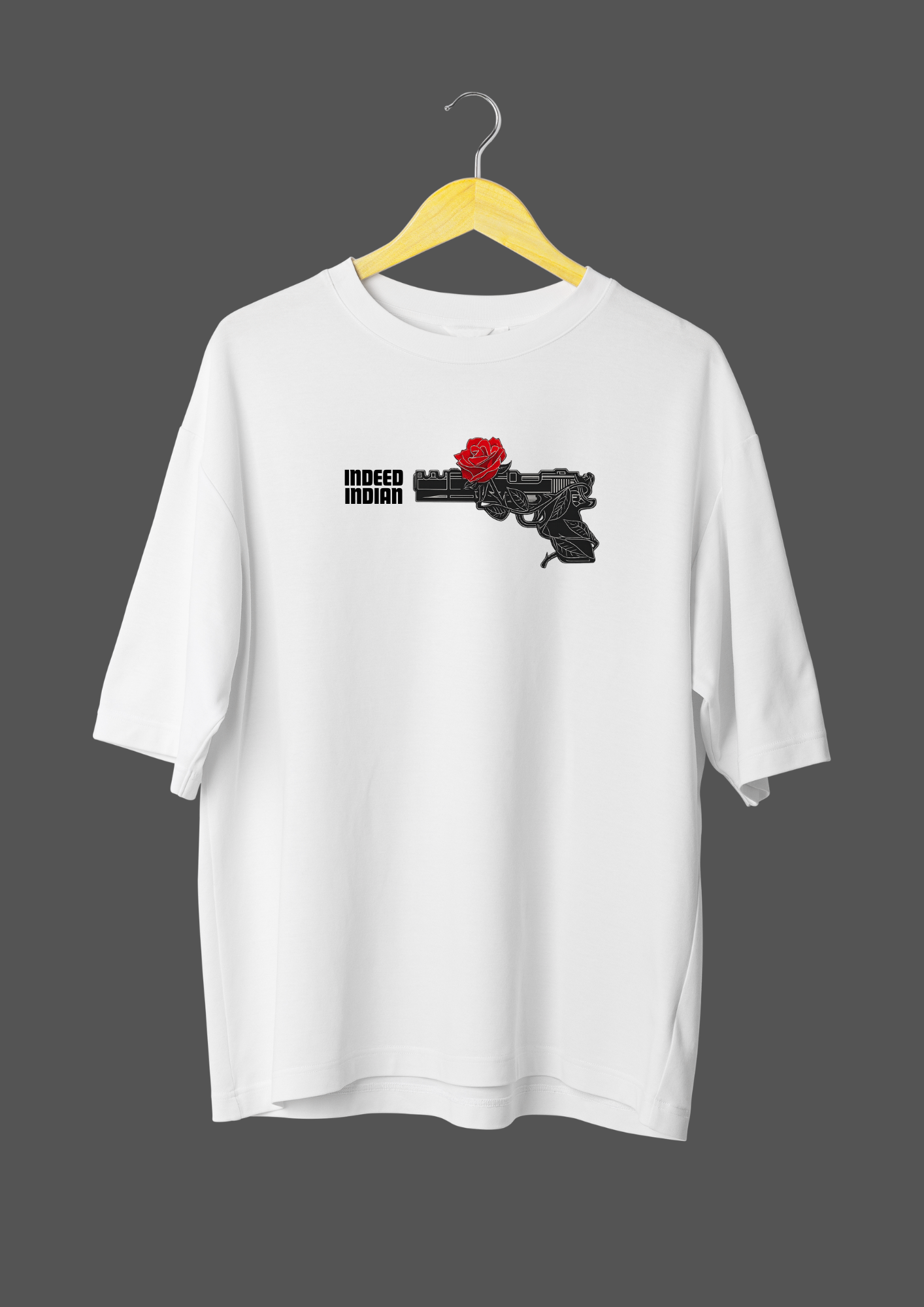 INDEED INDIAN Gun Rose Oversized French Terry T-shirt