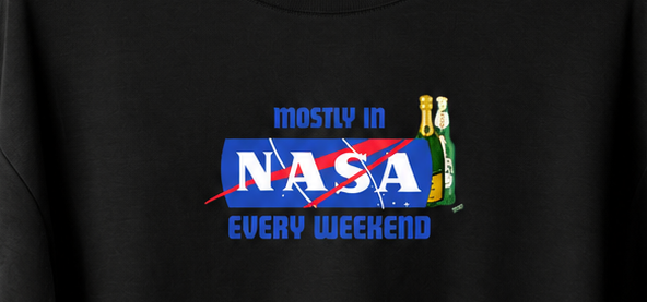 INDEED INDIAN - Mostly In NASA Oversized French Terry T-Shirt